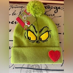 Dr Seuss The Grinch Knit Cap Hat Adult NWT